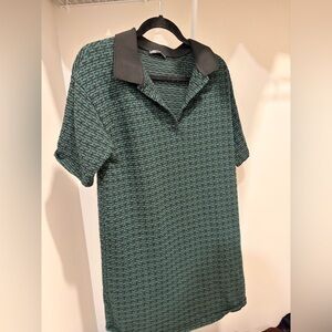 Zara Green and Black Mini Dress